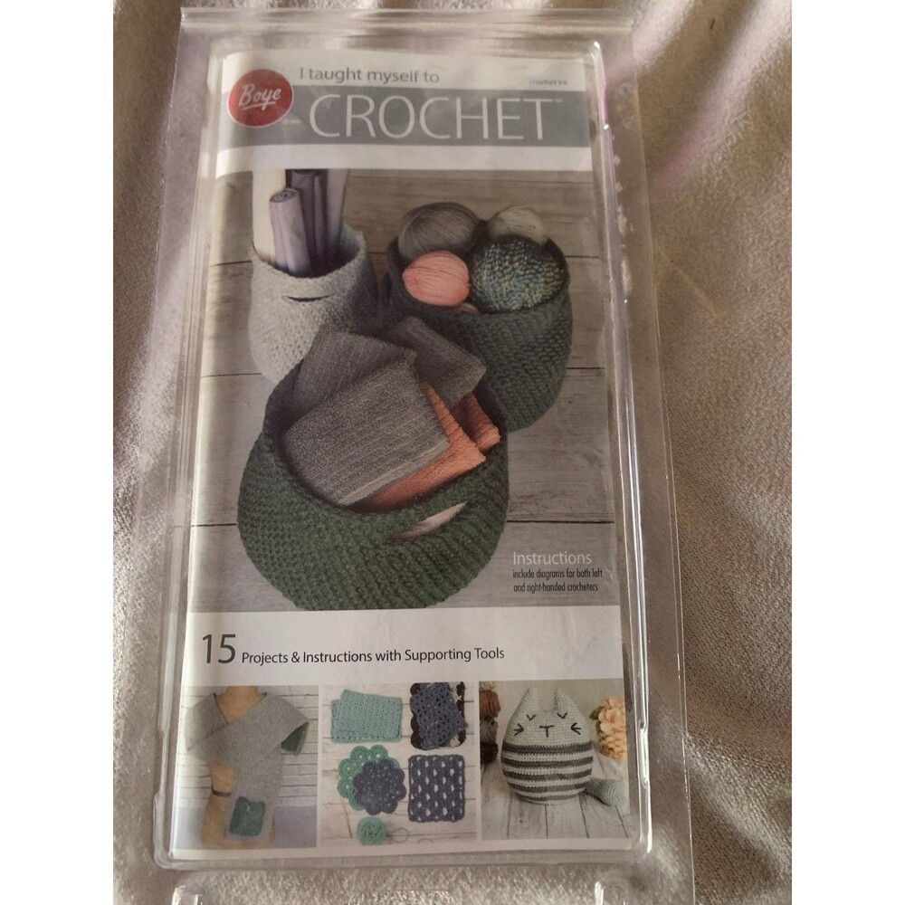 Boye I Taught Myself To Crochet 15 Projects Kit New!